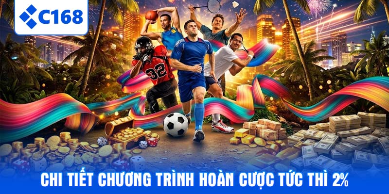 Chi tiết chương trình hoàn cược tức thì 2%