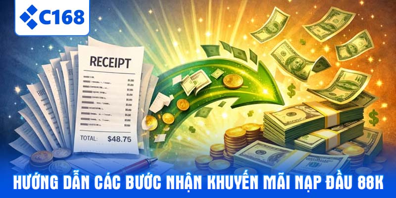 Hướng dẫn các bước nhận khuyến mãi nạp đầu 88k